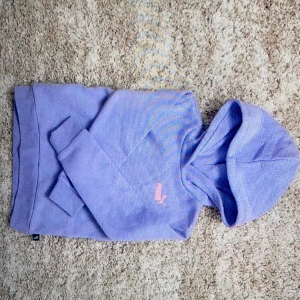 Puma Youth Girls Lavender Soft pullover hoodie with pocket